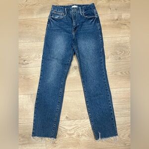 NWOT Good American Dark Blue Straight Leg Jeans